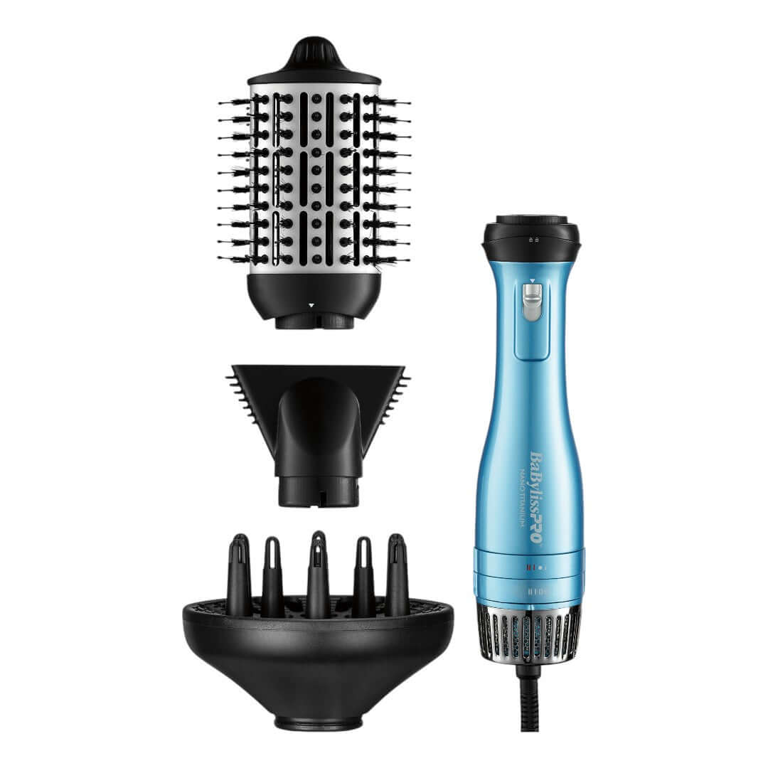 BabylissPro Nano Titanium Detachable 3 IN 1 Hot Air Brush & Dryer