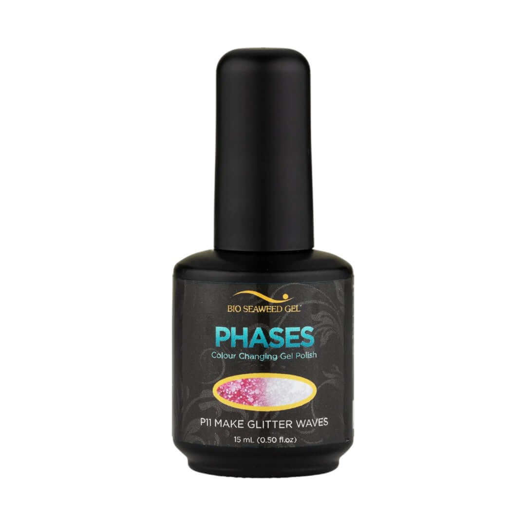 Bio Seaweed Gel - Colour Changing Gel 15mL #P11 Make Glitter Waves - Gel Polish