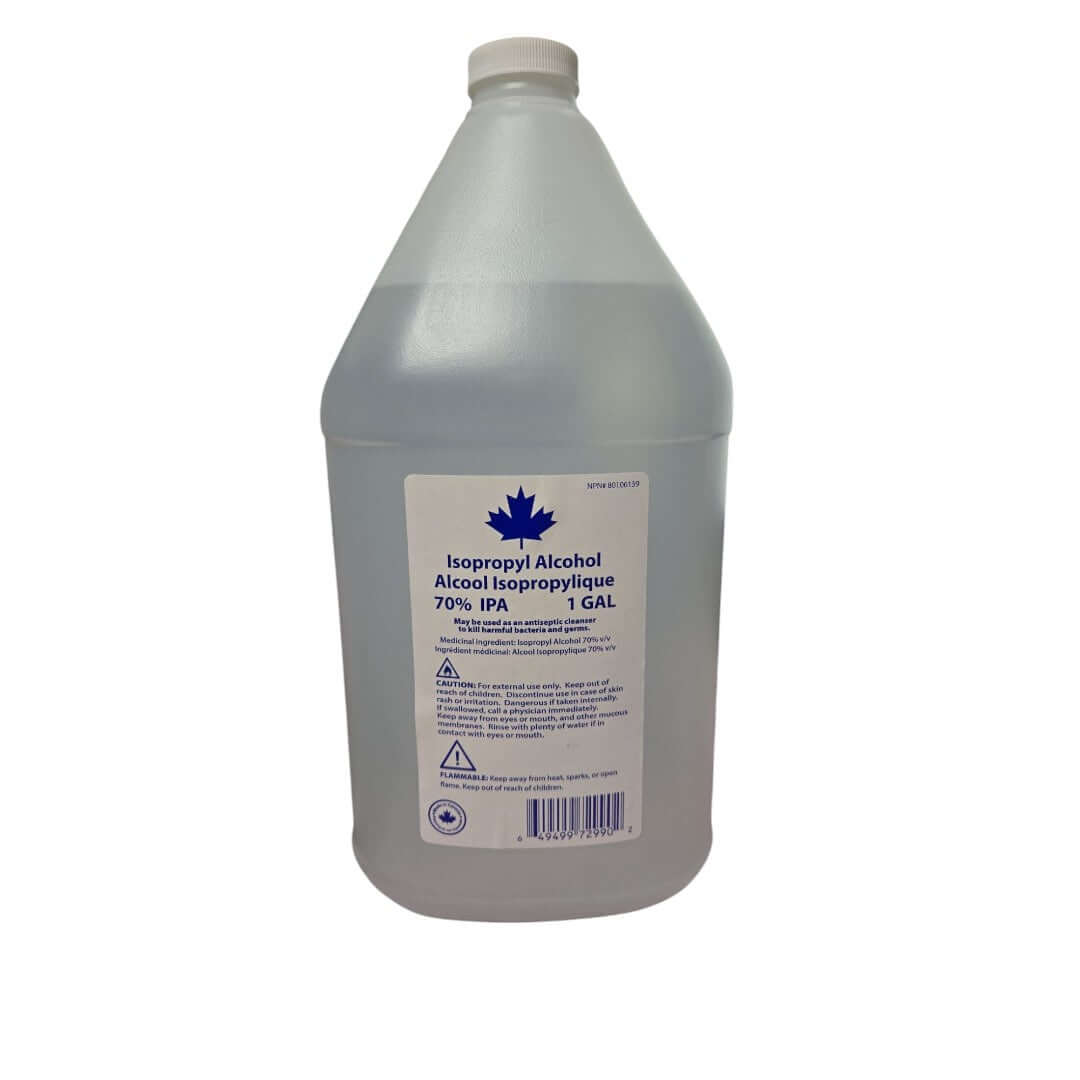 Canada 70% IPA Isopropyl Alcohol 1Gal|Salon Solution Cleanser Health Canada Approve