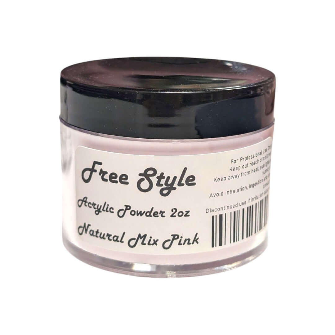 Free Style Acrylic Powder 2oz Natural Mix Pink
