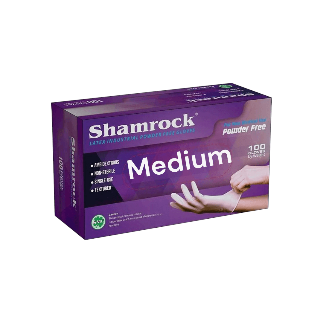 Shamrock Disposable Latex Gloves (Box of 100)