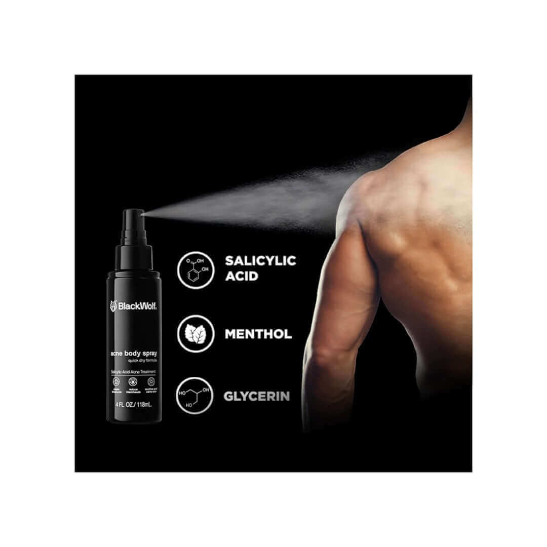 BlackWolf Body Acne Spray 118mL