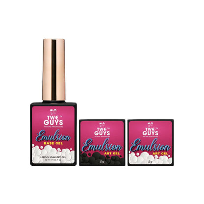 2Guys Nail Emulsion Art Gel Set - Nail design elegant & easy to make.