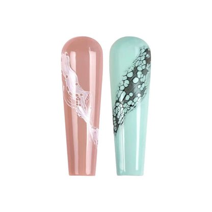 2Guys Nail Emulsion Art Gel Set - Nail design elegant & easy to make.