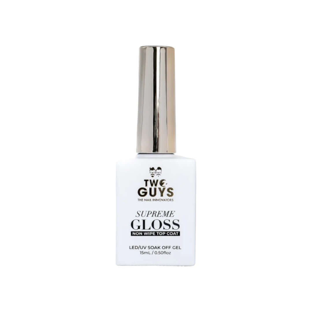 2Guys Nail SUPREME GLOSS No Wipe Top Coat 15mL - Gel Polish | Super Shiny Top Coat