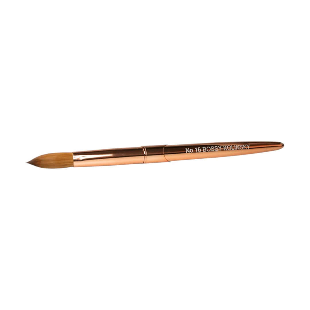Bossy Kolinsky Acrylic Brush Rose Gold