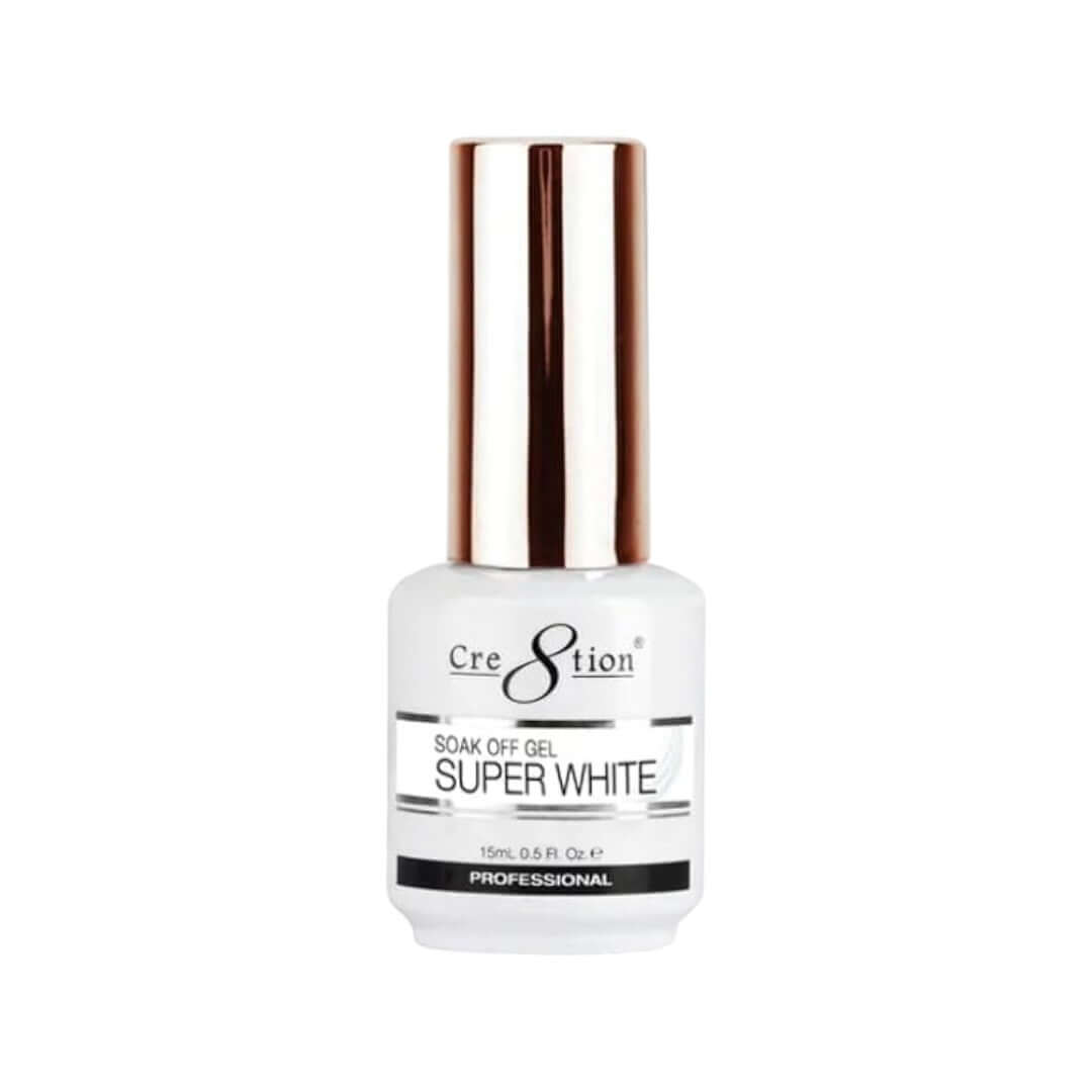 Cre8tion Super White 15mL - Gel Polish Nail Mall Canada Best French White Gel