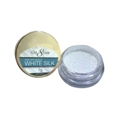 Cre8tion Nail Art Effect 1g White Silk - Chrome Powder