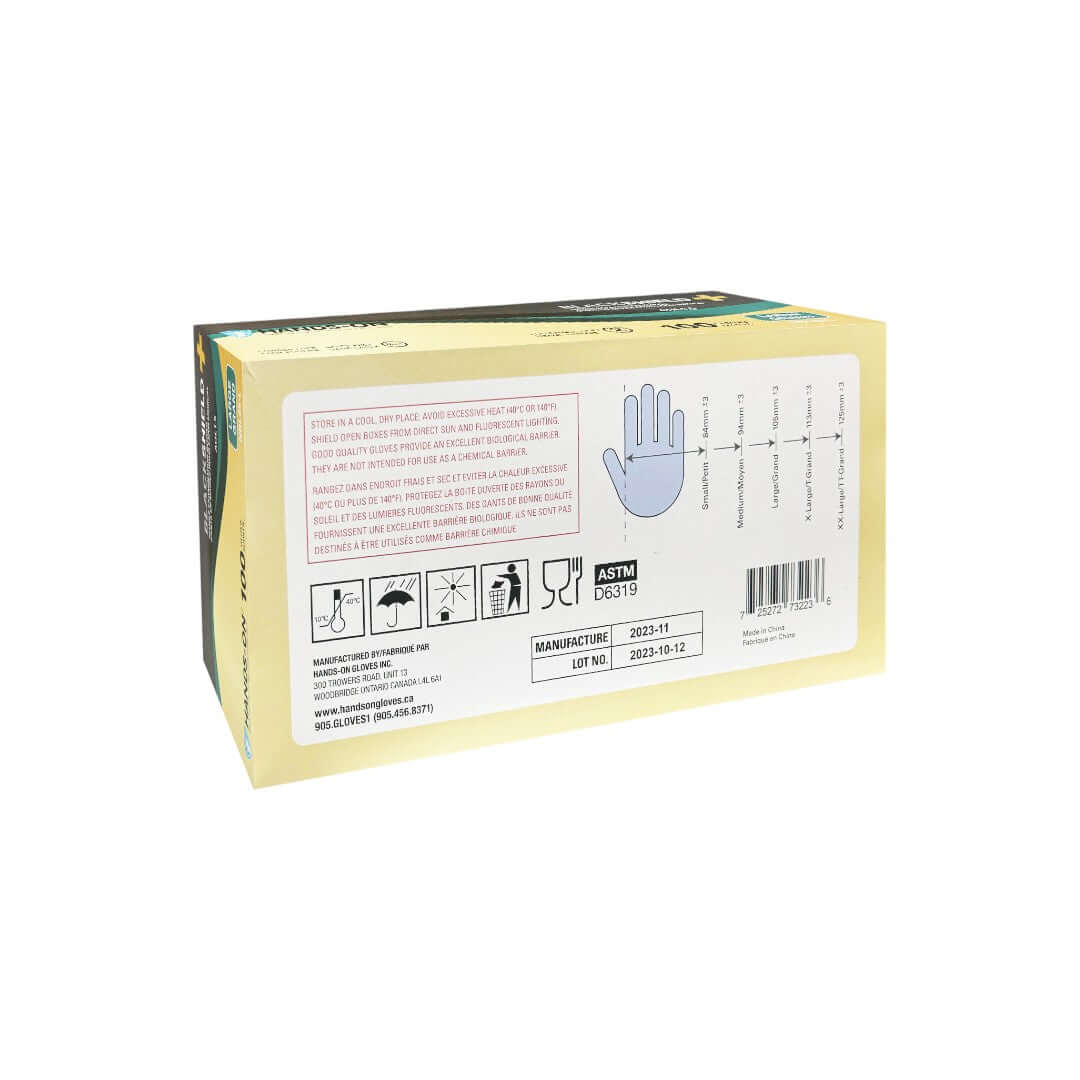 Hands On Black Shield Disposable Nitrile Gloves {Box of 100}