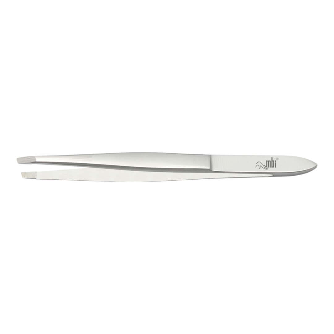 MBI-403 Eyebrow Tweezer Slanted Narrow Tip Size 3.5' - The Express Beauty