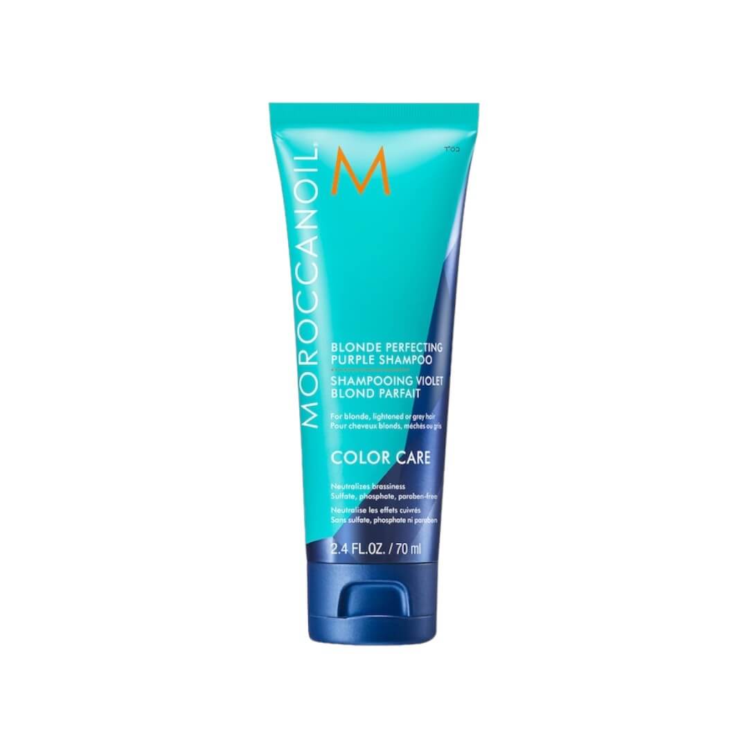 Moroccanoil Blonde Perfecting Purple Shampoo 70mL - The Express Beauty