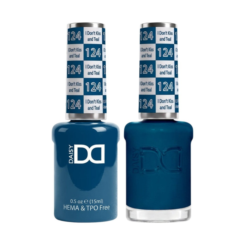 DND I Don't Kiss And Teal #DND124 HEMA & TPO Free|Nail Mall Beauty Supply