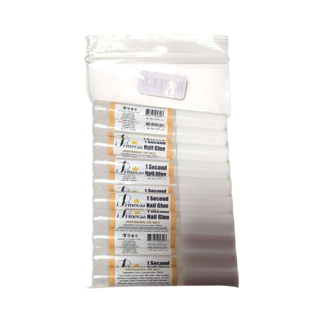 iPrincess Super Fast Dry Nail Glue (Bag of 10 Tubes)